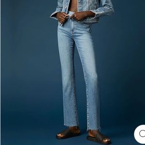 DL1961 Patti Straight High Rise Vintage 31" Jeans "Glacier Raw" Size 30 EUC